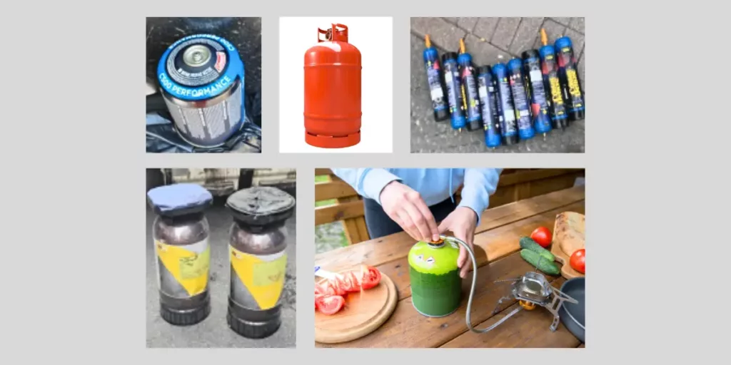types of gas cylinders and canisters